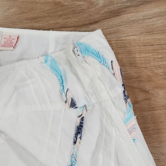 🔺️Roxy White Asymmetric Gauzy Fully Lined Skirt Small - Picture 7 of 10